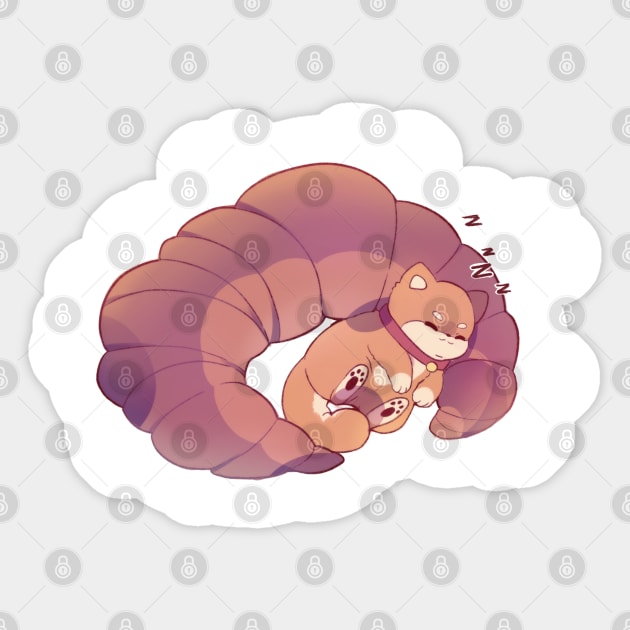 Shiba Croissant Sticker by Cremechii